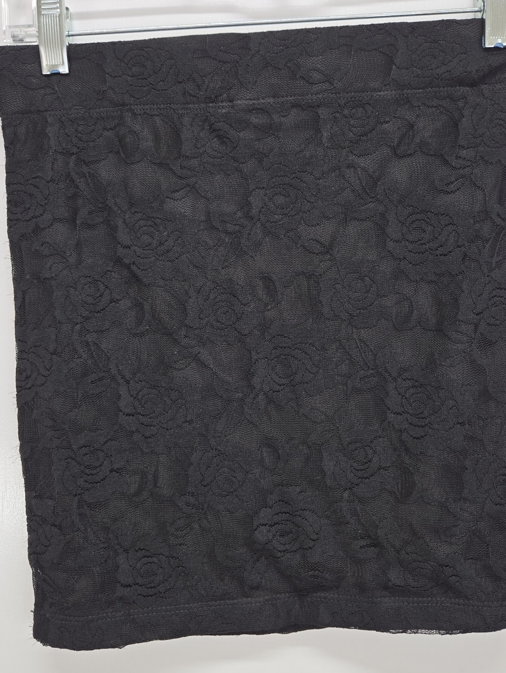 PacSun Black Floral Lace Pencil Skirt NWT Womens Size XS Mini Bodycon Goth Chic - Picture 3 of 7